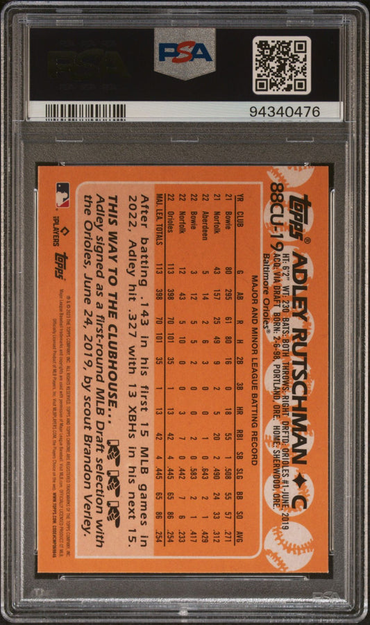 2023 Topps Chrome Update-1988 Topps Baseball #88CU19 Adley Rutschman PSA 9 (RC)