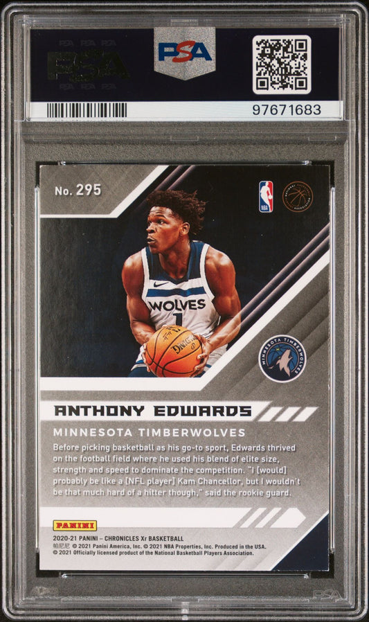 2020-21 Panini Chronicles XR - Bronze #295 Anthony Edwards PSA 7 (RC)