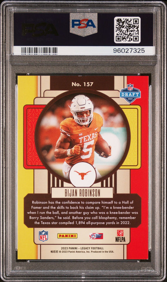2023 Legacy Bijan Robinson #157 PSA 9 Rookie Card