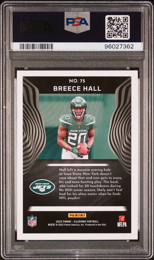 2022 Panini Illusions - Retail #75 Breece Hall PSA 9 Rookie Card