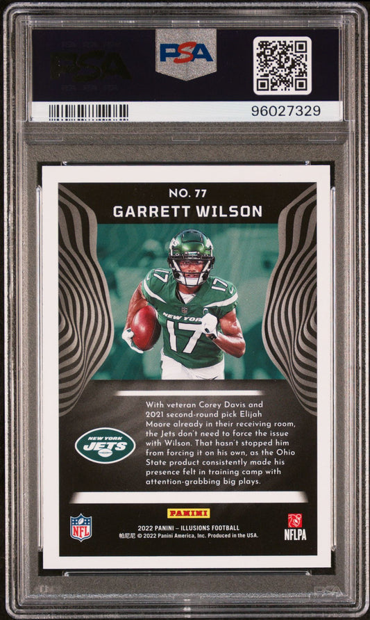 2022 Panini Illusions Retail #77 Garrett Wilson PSA 10 Rookie Card