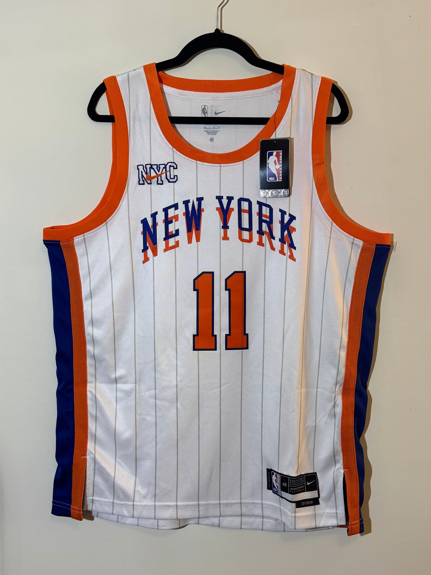 New York Knicks Jalen Brunson #11 White Jersey