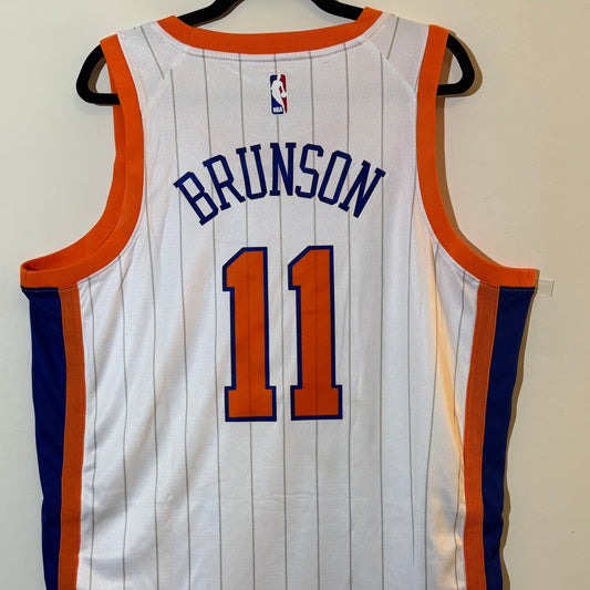 New York Knicks Jalen Brunson #11 White Jersey