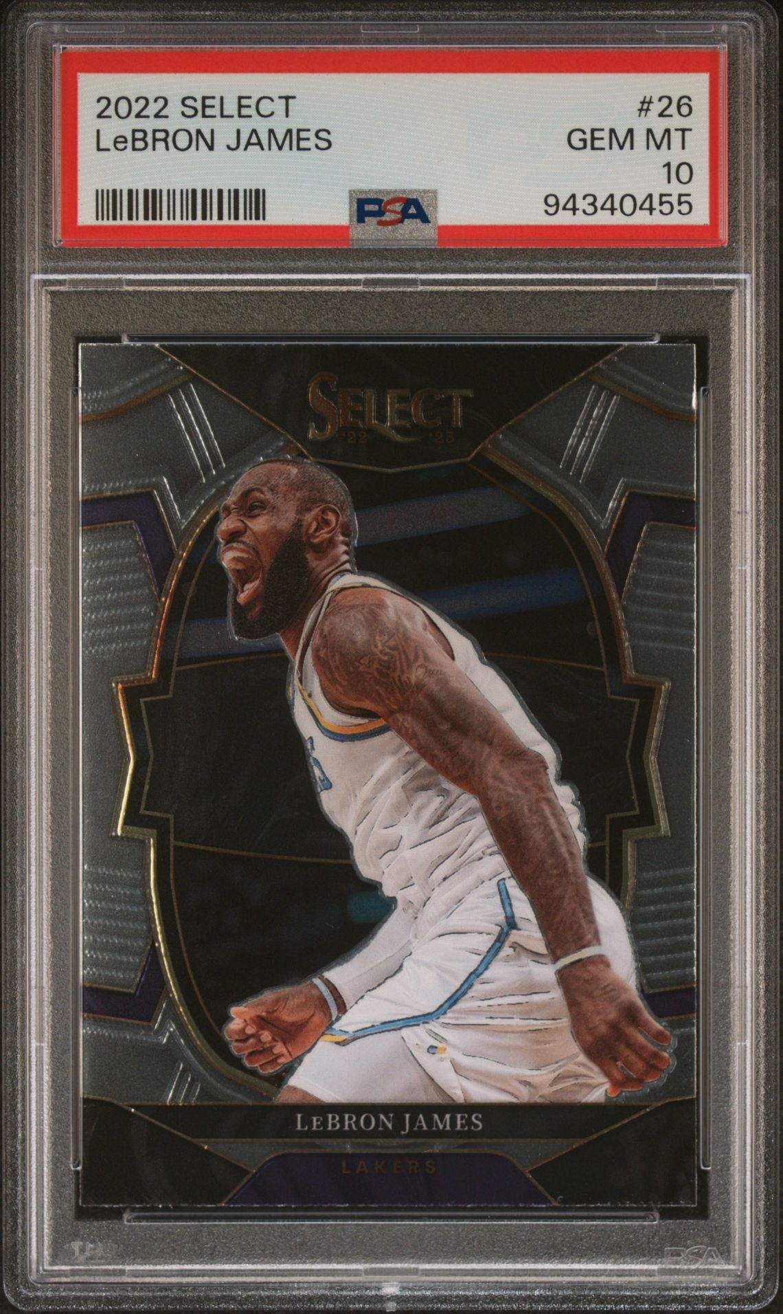 2022 Panini Select #26 LeBron James PSA 10
