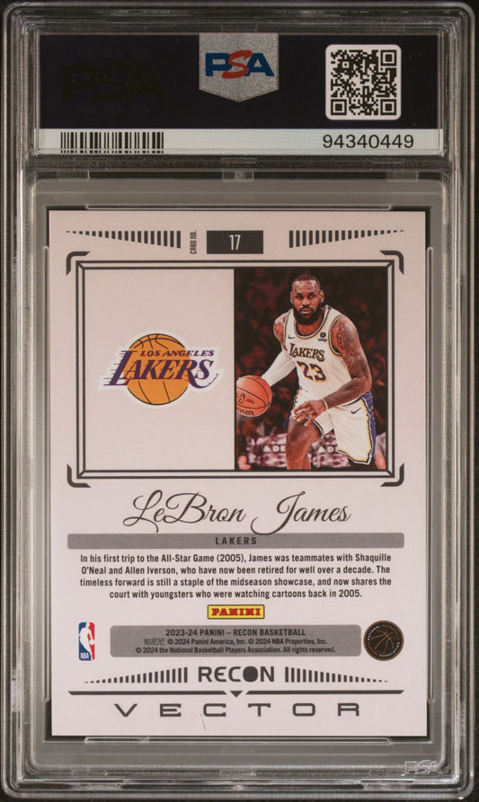2023 Panini Recon Vector #17 LeBron James PSA 9