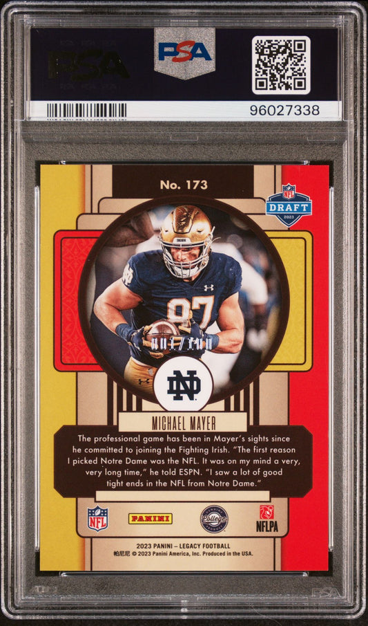 2023 Panini Legacy Premium Penmanship-Bronze #173 Michael Mayer 001/100 (SN/RC)