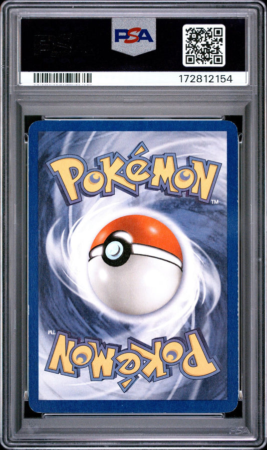 Back of PSA 4 graded 2000 Pokemon Team Rocket Dark Vaporeon 1st Edition card 45 of 82, cert 172812154