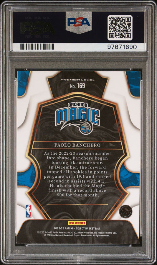 2022-23 Panini Select - Blue #169 Paolo Banchero PSA 10
