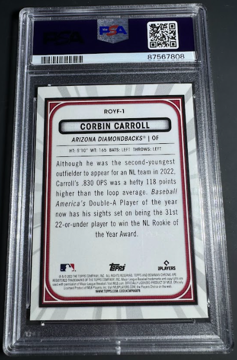 2023 Bowman Mega Box Chrome-Roy Favorites Corbin Carroll PSA10