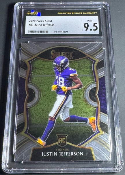 2020 Panini Select Justin Jefferson CSG 9.5