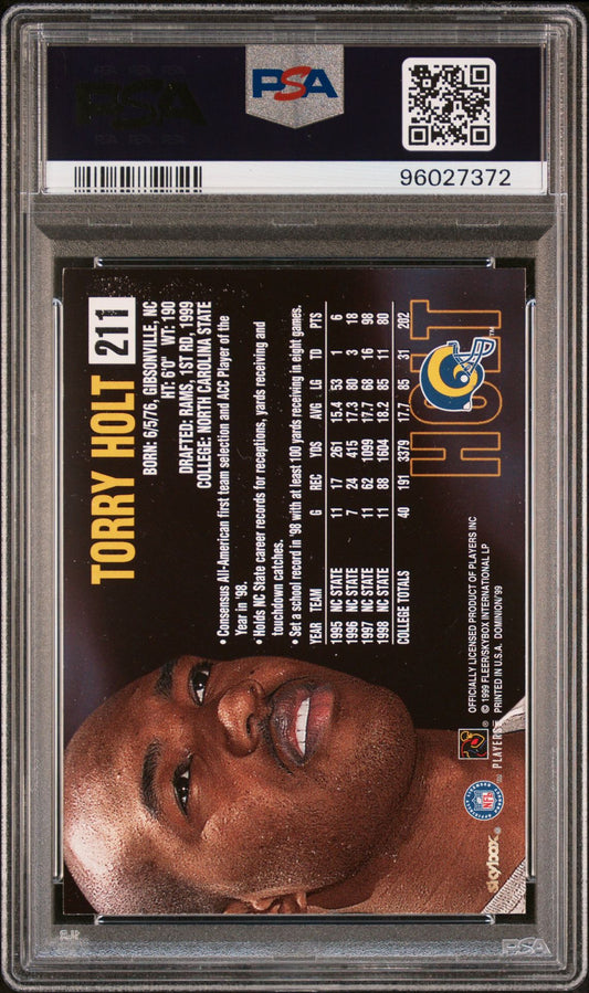 1999 SkyBox Dominion #211 Torry Holt PSA 7 Rookie Card