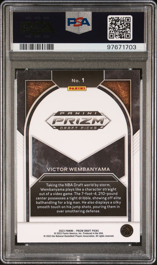 2023-24 Panini Prizm Draft Picks Brilliance #1 Victor Wembanyama PSA 10 (RC)