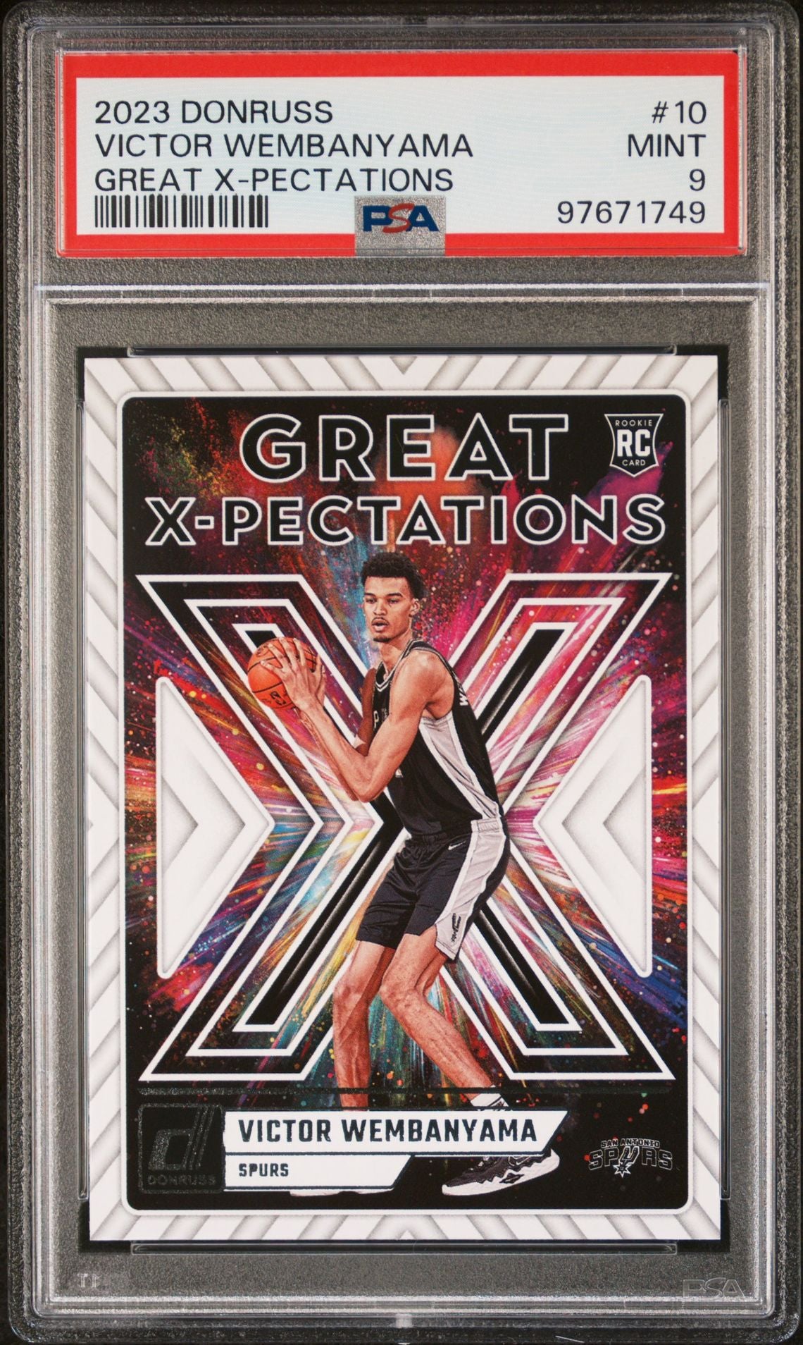 2023-24 Panini Donruss Great X-Pectations #10 Victor Wembanyama PSA 10 (RC)