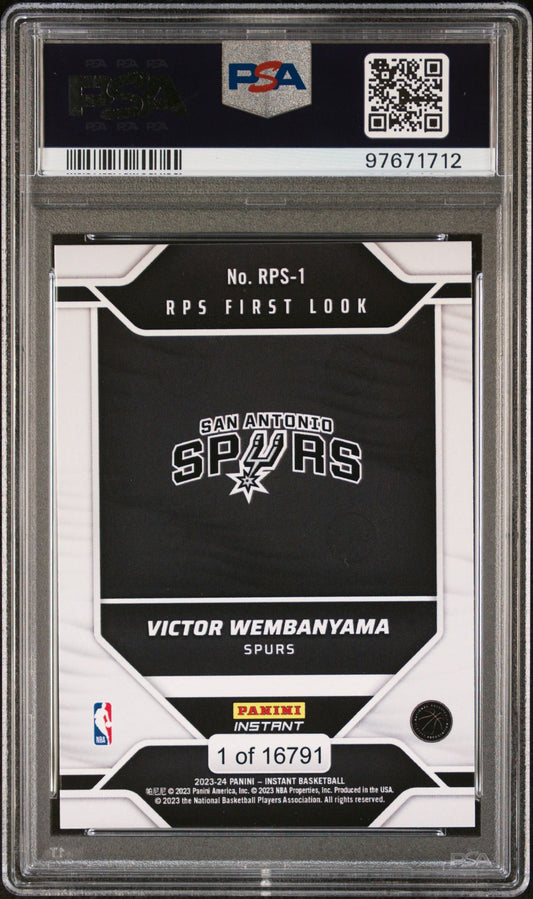 2023-24 Panini Instant - RPS First Look #RPS1 Victor Wembanyama PSA 9 (RC)