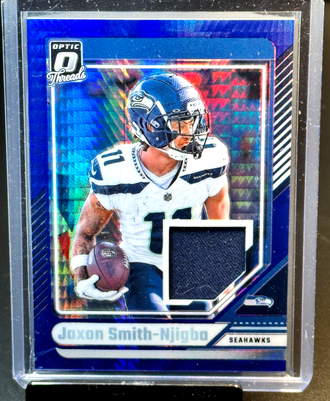 Jaxon Smith-Njigba Patch 2024 Donruss Optic Threads JSN Seattle Seahawks