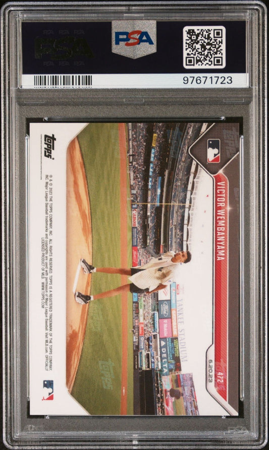 Victor Wembanyama Rookie PSA 10 2023 Topps Now #472 back