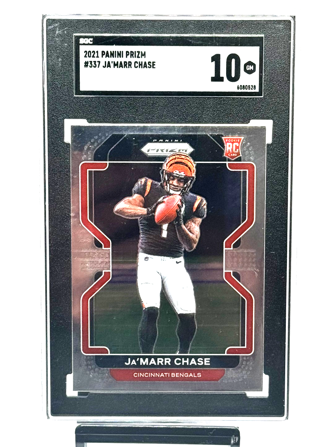 Ja'Marr Chase Graded 10 Rookie 2021 Panini Prizm Rookie #337 (RC) Jamar