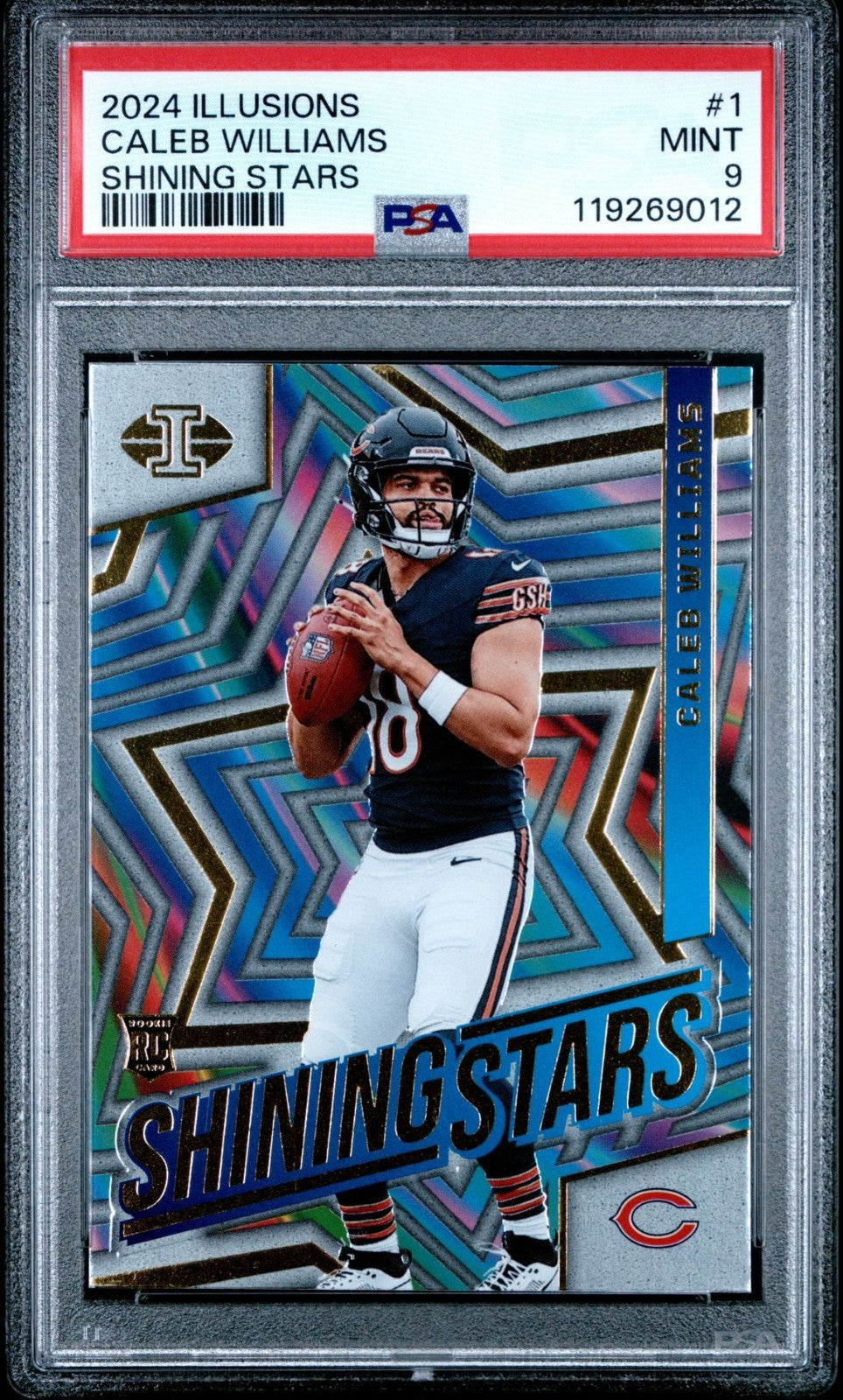 Caleb Williams Rookie PSA 9 2024 Panini Illusions Shining Stars #1 (RC)
