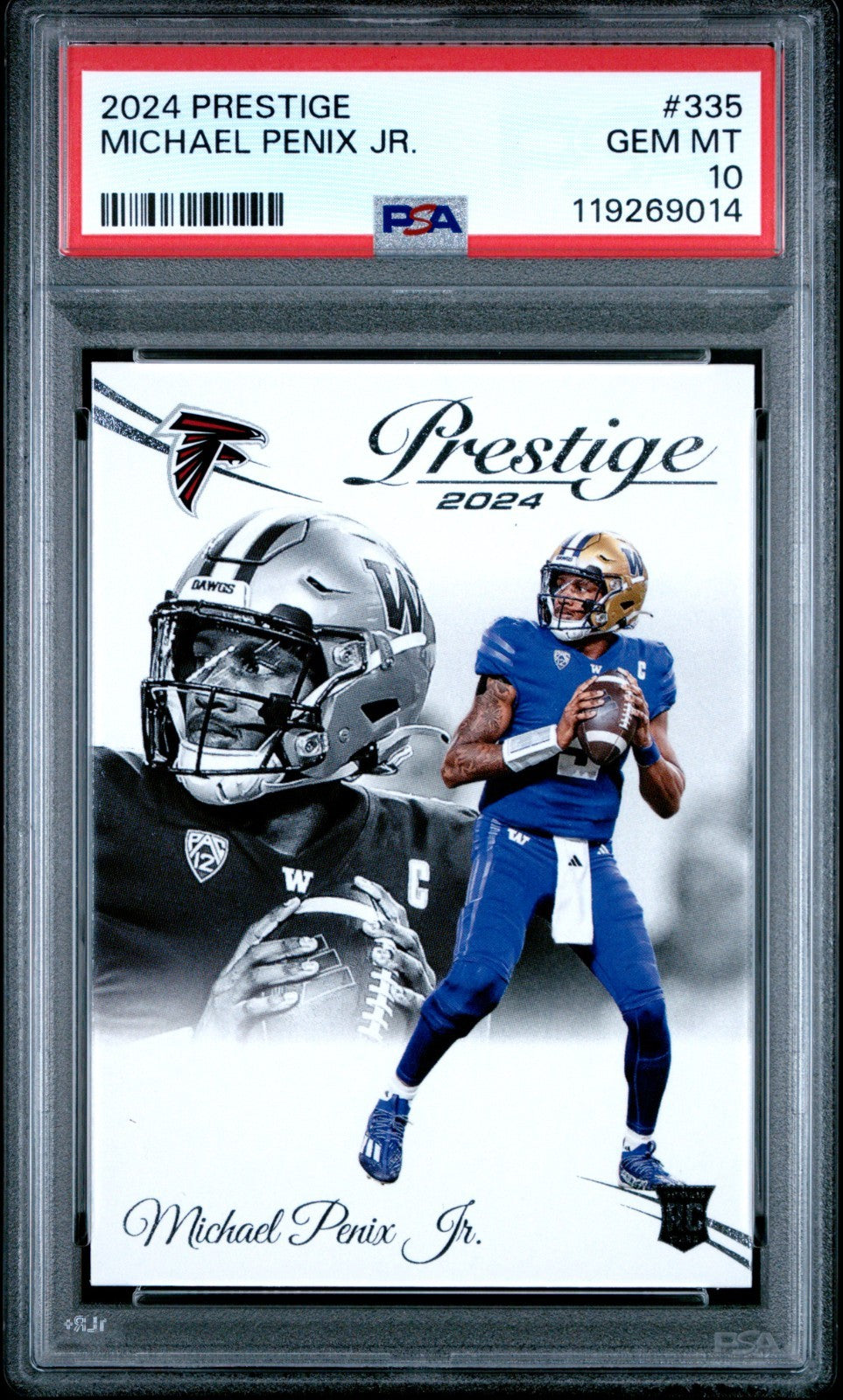Michael Penix Jr. PSA 10 Rookie 2024 Panini Prestige Rookies #335 (RC)