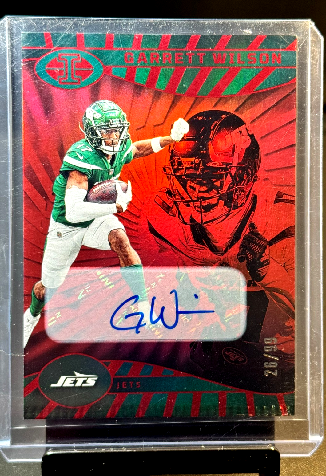 Garret Wilson Jets Auto 2024 Panini Collection Autograph #26/99 RED