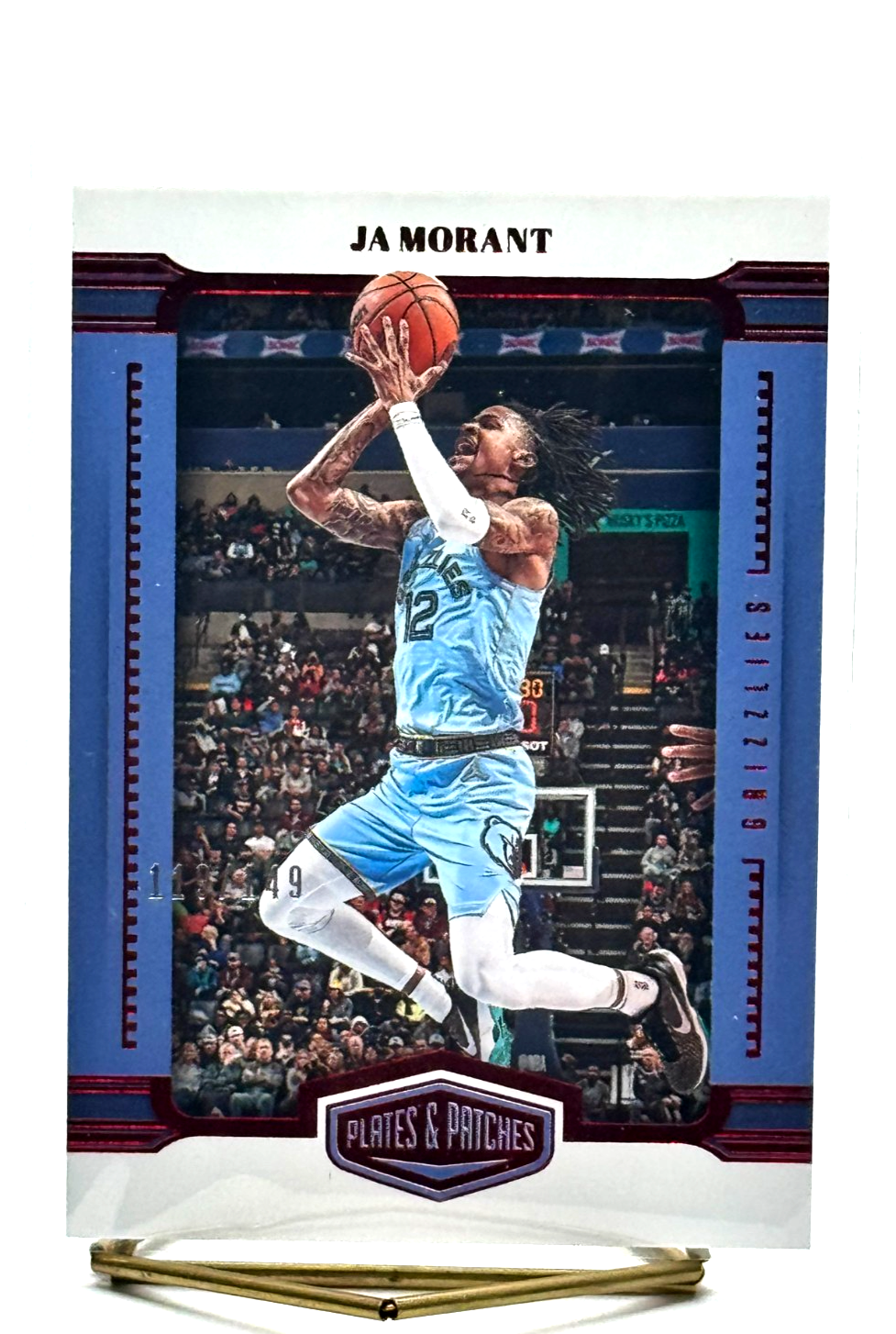 Ja Morant Plates & patches Numbered 119/149 2021 Panini Chronicles