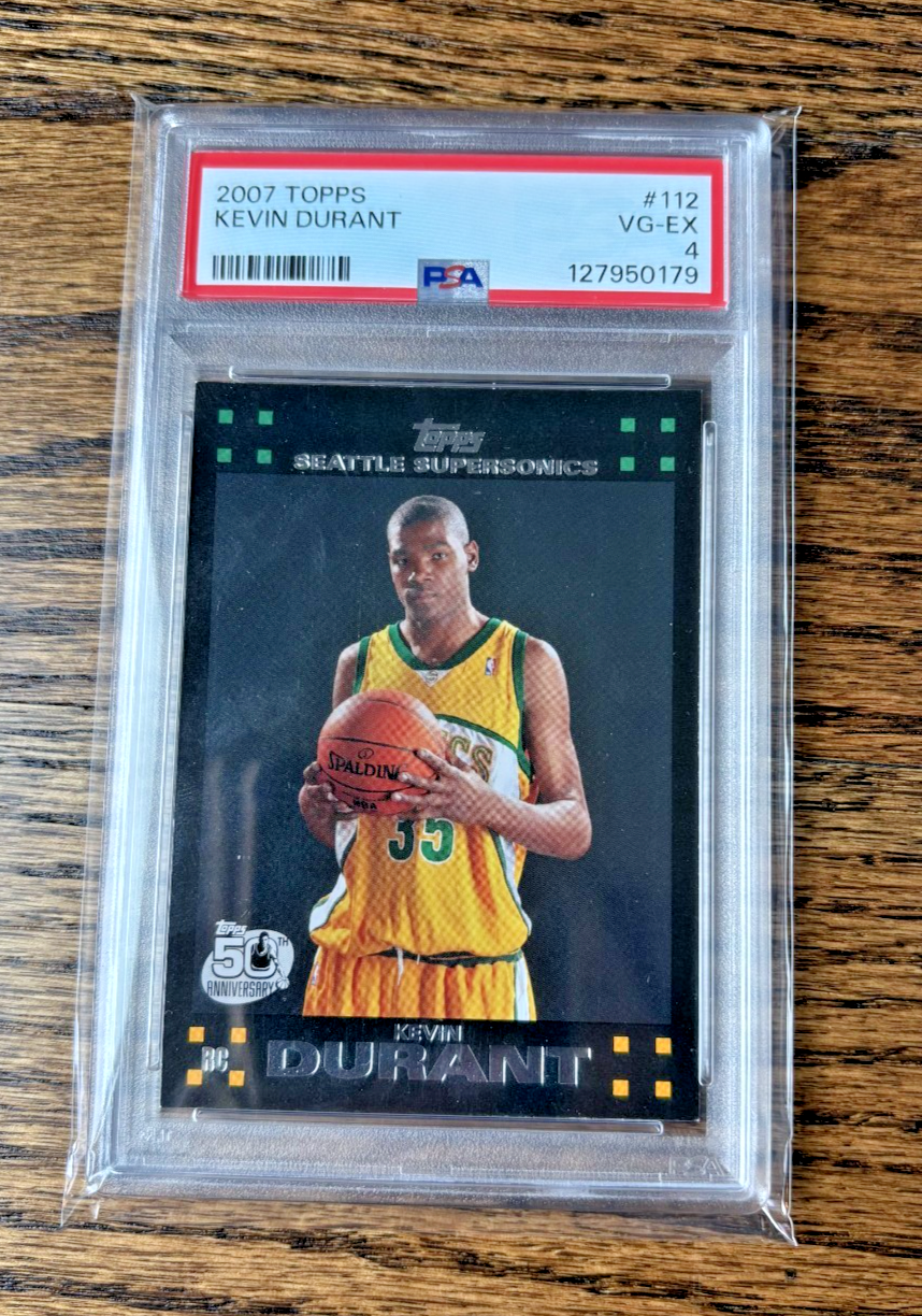 2007 Topps 50th Anniversary Kevin Durant Rookie #112 PSA 4 VG-EX
