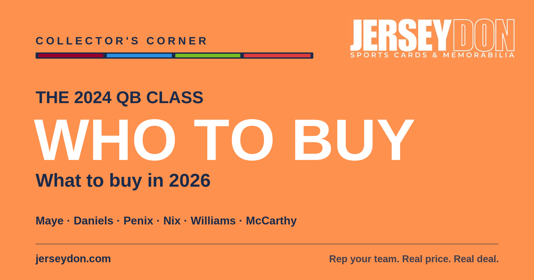 2024 NFL rookie quarterback cards to buy in 2026 at JerseyDon — Maye, Daniels, Penix and more