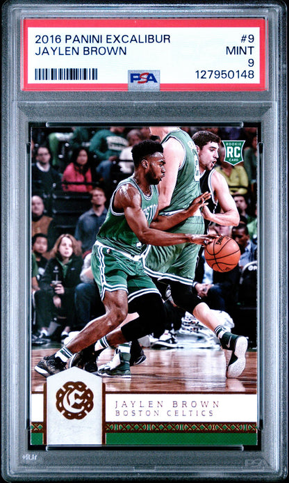 Jaylen Brown Rookie PSA 9 2016 Panini Excalibur #9 front