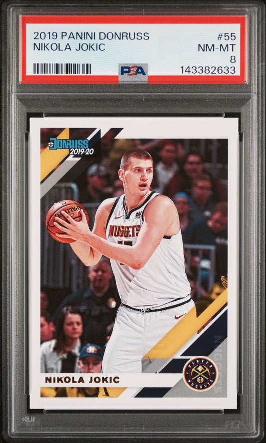 Nikola Jokic PSA 8 2019 Panini Donruss #55 front