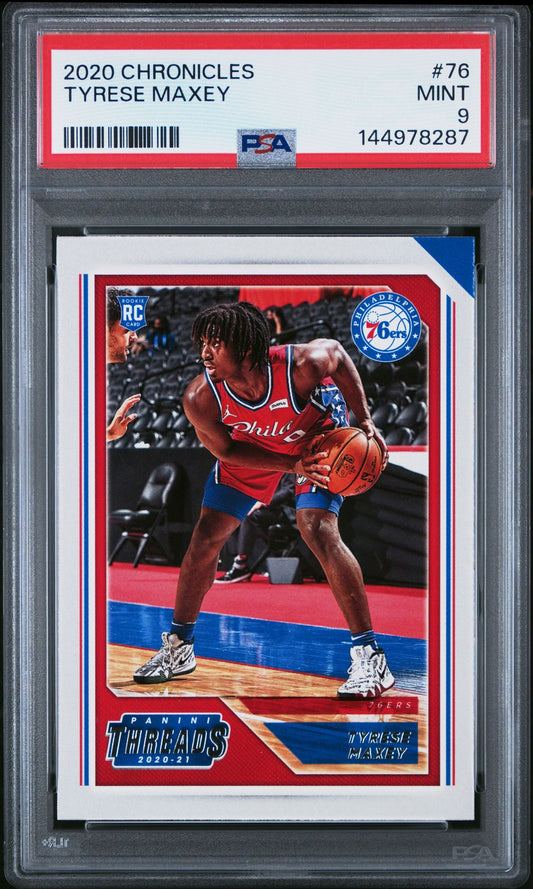 Tyrese Maxey Rookie PSA 9 2020 Panini Chronicles #76 front