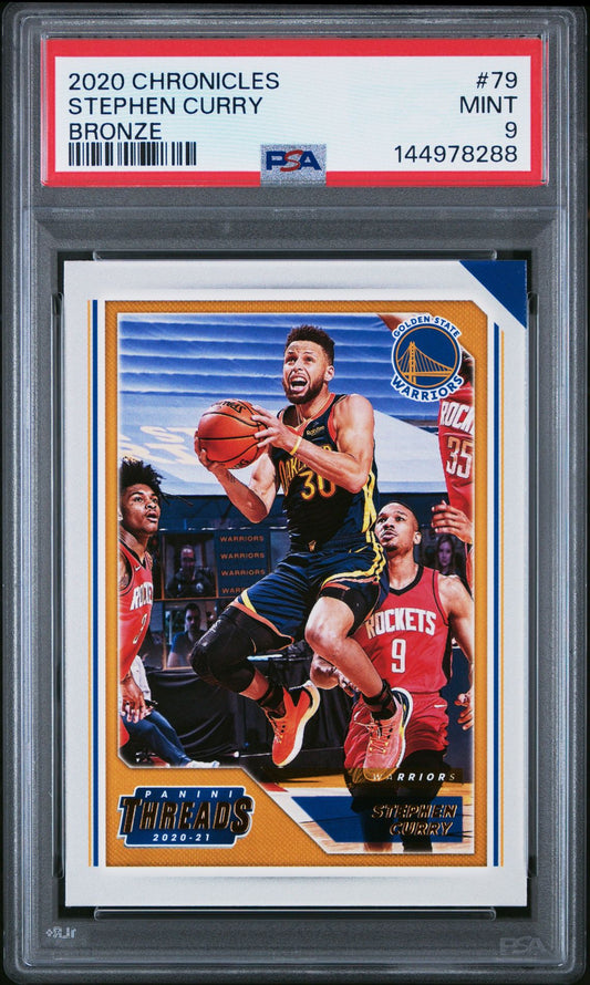 Stephen Curry PSA 9 2020 Panini Chronicles Bronze #79 front