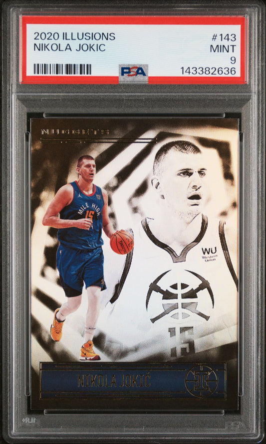 Nikola Jokic PSA 9 2020 Panini Illusions #143 front