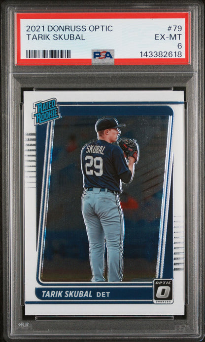 Tarik Skubal PSA 6 2021 Panini Donruss Optic #79 front