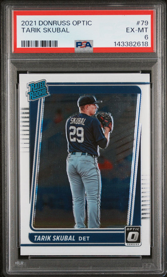 Tarik Skubal PSA 6 2021 Panini Donruss Optic #79 front