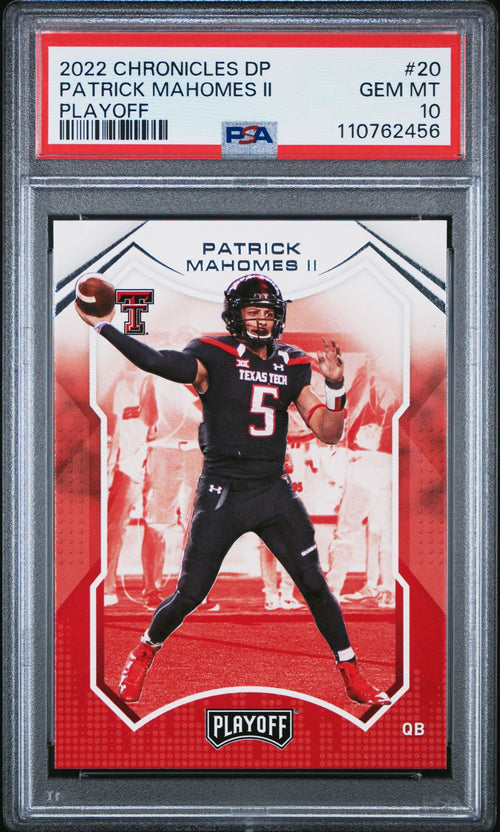 Patrick Mahomes II PSA 10 2022 Panini Chronicles Draft Picks Playoff #20 front