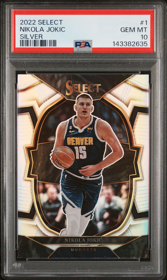 Nikola Jokic PSA 10 2022 Panini Select Silver #1 front