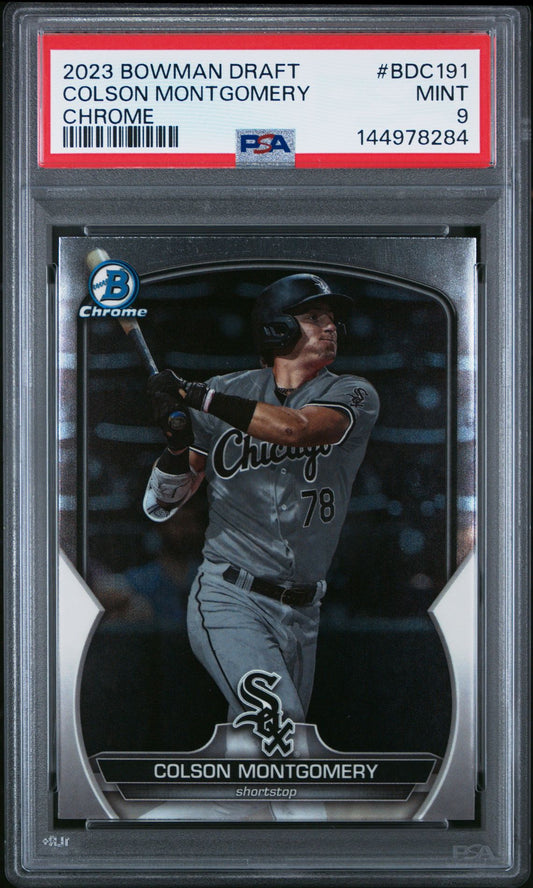 Colson Montgomery Rookie PSA 9 2023 Bowman Draft Chrome #BDC191 front