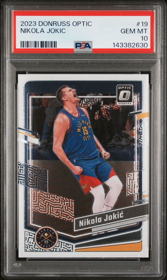Nikola Jokic PSA 10 2023 Panini Donruss Optic #19 front