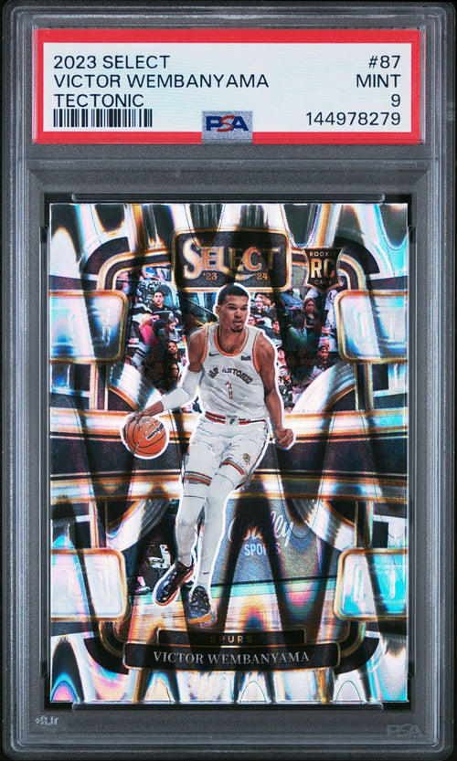 Victor Wembanyama PSA 9 2023 Panini Select Tectonic #87 front