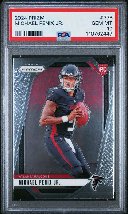 Michael Penix Jr. Rookie PSA 10 2024 Panini Prizm #378 copy 2 front