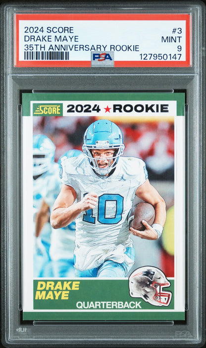 Drake Maye Rookie PSA 9 2024 Panini Score 35th Anniversary #3 front