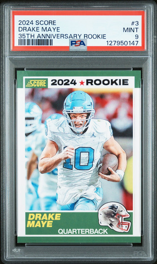 Drake Maye Rookie PSA 9 2024 Panini Score 35th Anniversary #3 front