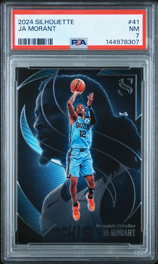 Ja Morant PSA 7 2024 Panini Silhouettes #41 front