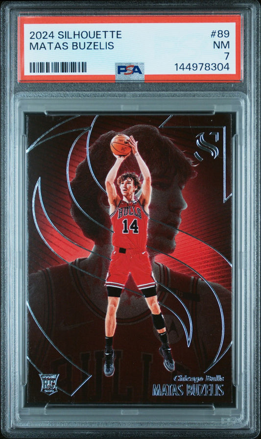 Matas Buzelis Rookie PSA 7 2024 Panini Silhouettes #89 front