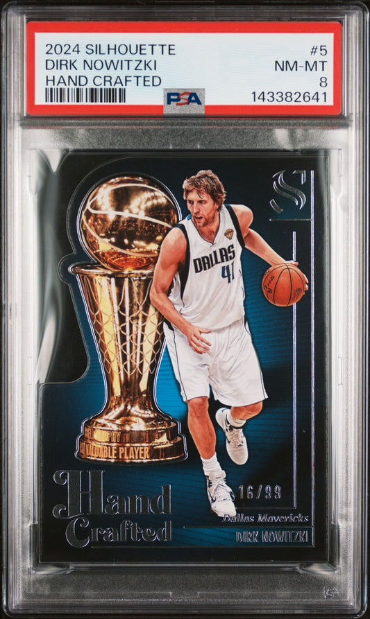Dirk Nowitzki PSA 8 2024 Panini Silhouettes Hand Crafted #5 front