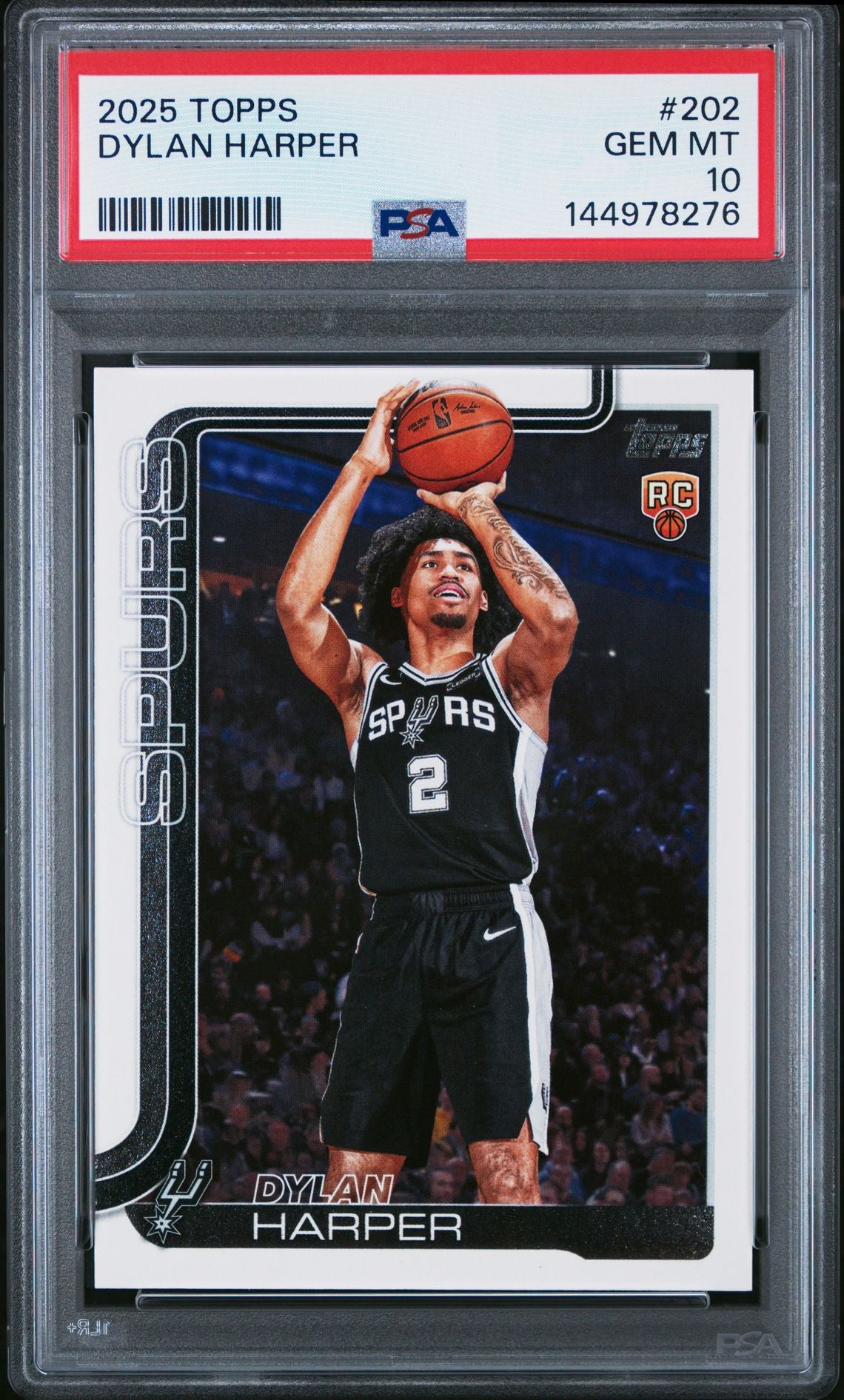 Dylan Harper Rookie PSA 10 2025 Topps #202 front