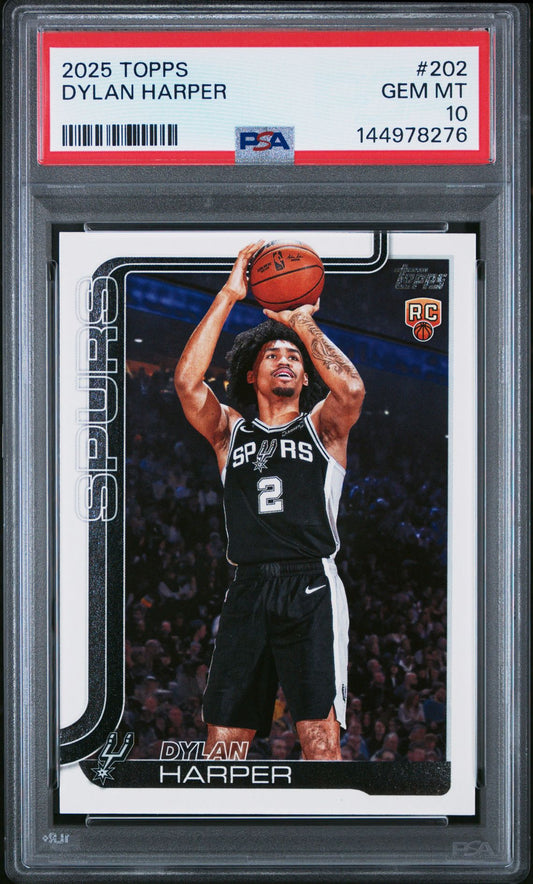 Dylan Harper Rookie PSA 10 2025 Topps #202 front