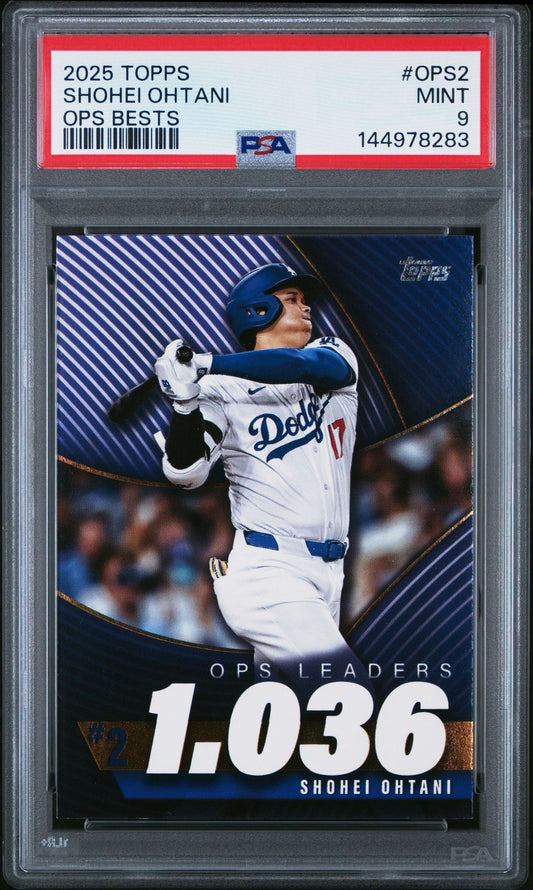 Shohei Ohtani PSA 9 2025 Topps OPS Bests #OPS2 front
