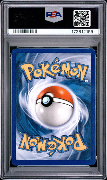Back of PSA 7 graded 1999 Pokemon Jungle Rhydon card 45 of 64, cert 172812159