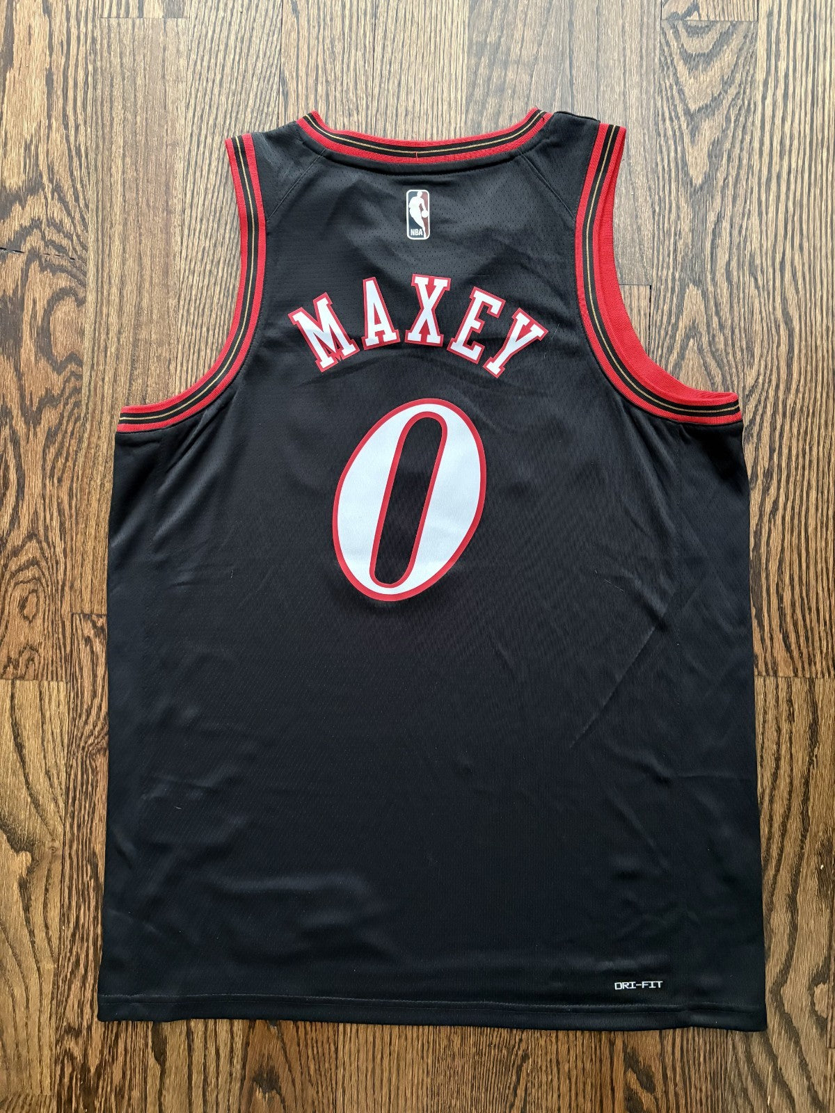 Tyrese Maxey Black Philadelphia Sixers Jersey